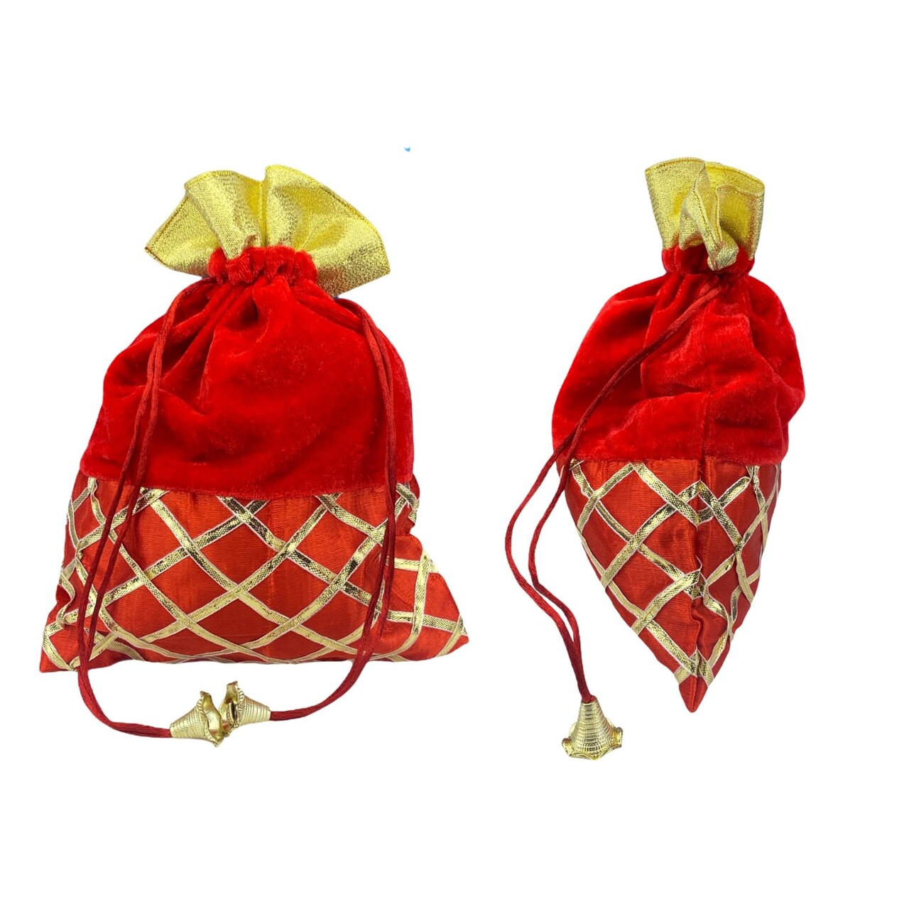 5 Potli Bags, Gifting Bags, Women Velvet Hand Bags, Wedding Return Gifts for Pooja Housewarming Favor